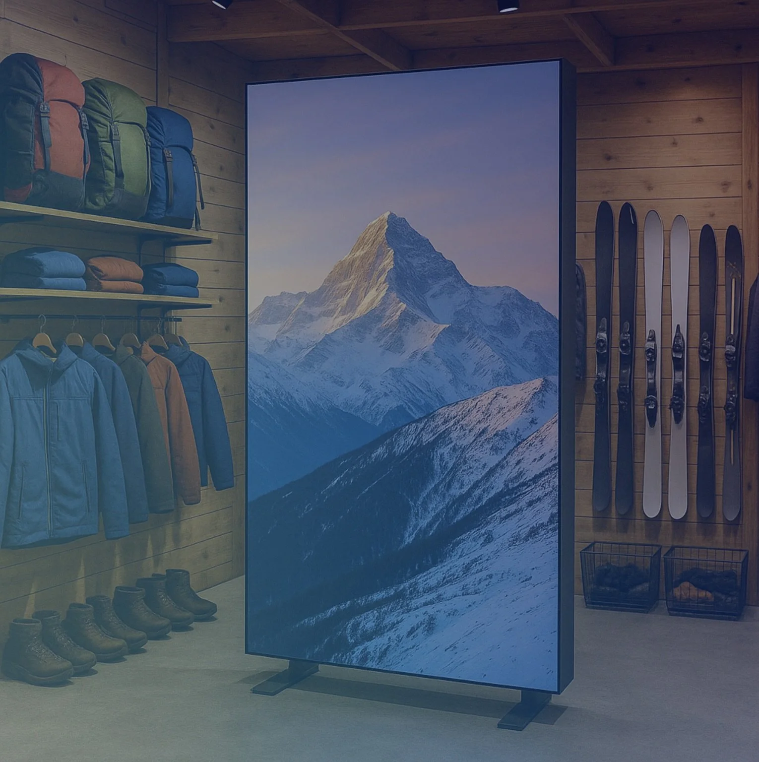 Cadre autoporté ARKA pour retail et événementiel